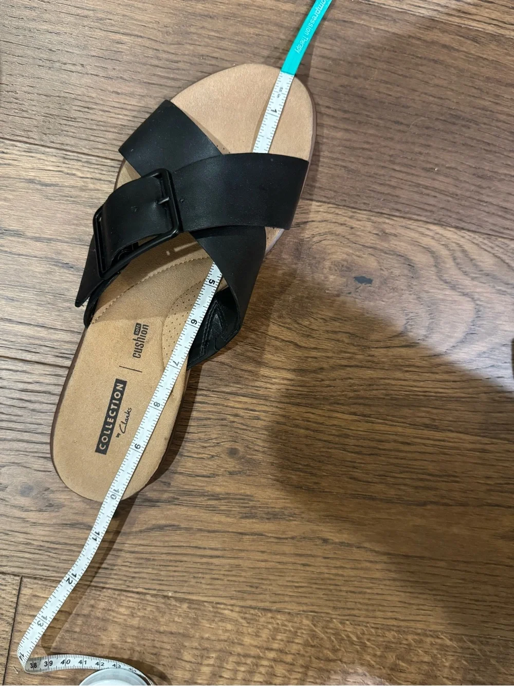 Clarks Black cross cross Slide Sandals